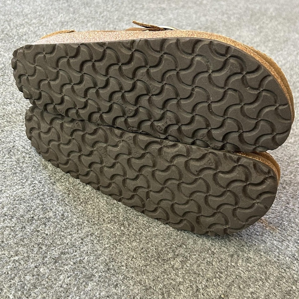 Birkenstock Shoes Womens Size 9 Brown Suede Clog Mule Slip On Buckle Comfort - Picture 13 of 14